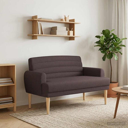 Loungebank met knopencomfort Donkerbruin 116 x 67 x 80 cm Stof