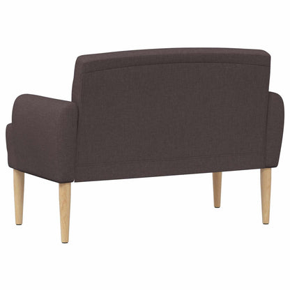 Loungebank met knopencomfort Donkerbruin 116 x 67 x 80 cm Stof
