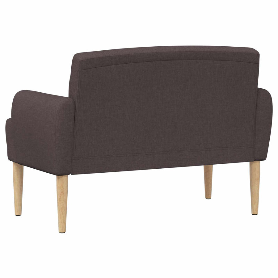 Loungebank met knopencomfort Donkerbruin 116 x 67 x 80 cm Stof