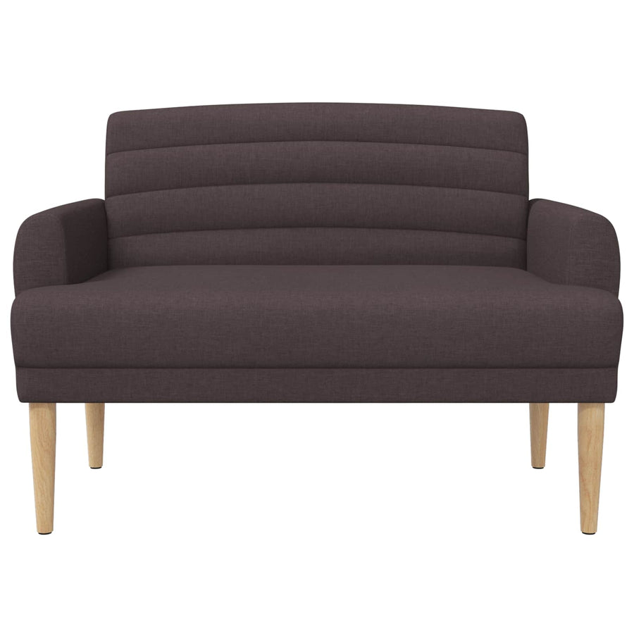 Loungebank met knopencomfort Donkerbruin 116 x 67 x 80 cm Stof