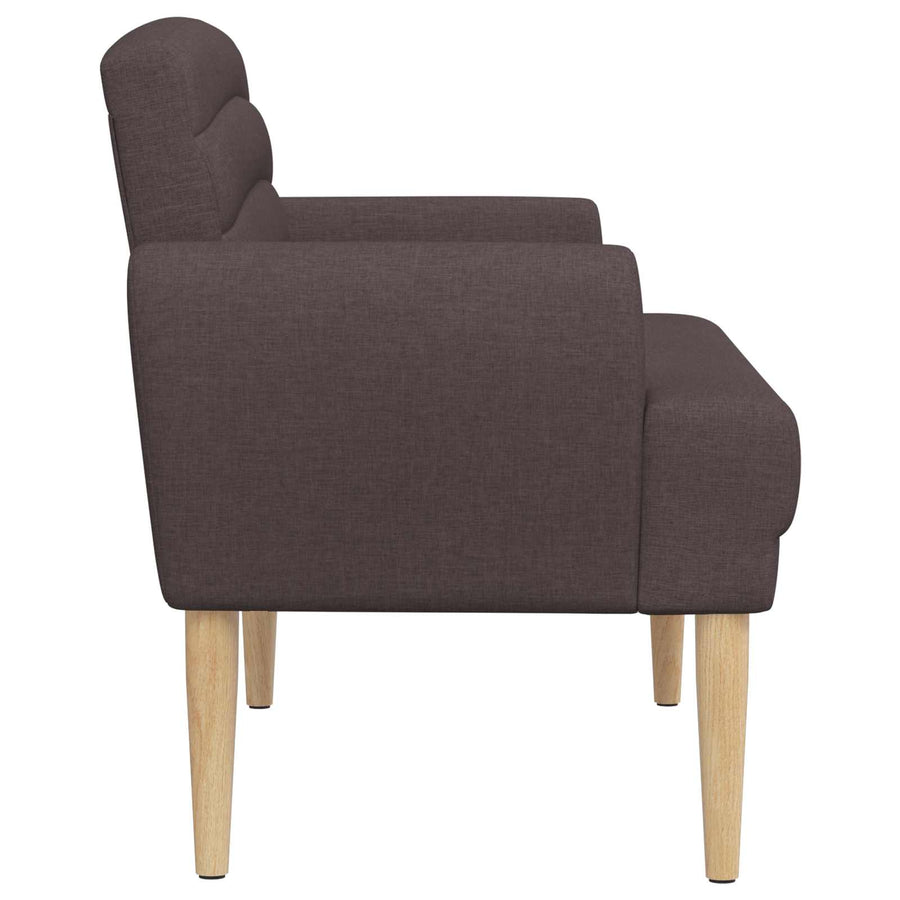 Loungebank met knopencomfort Donkerbruin 116 x 67 x 80 cm Stof