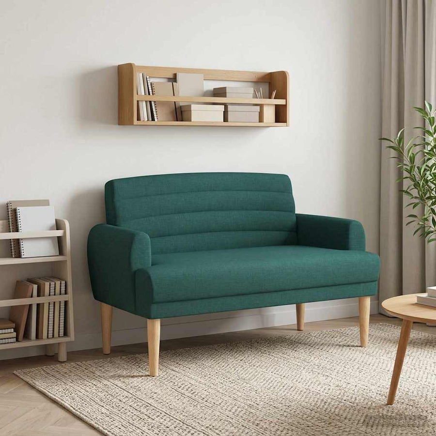 Loungebank met knopencomfort Donkergroen 116 x 67 x 80 cm Stof
