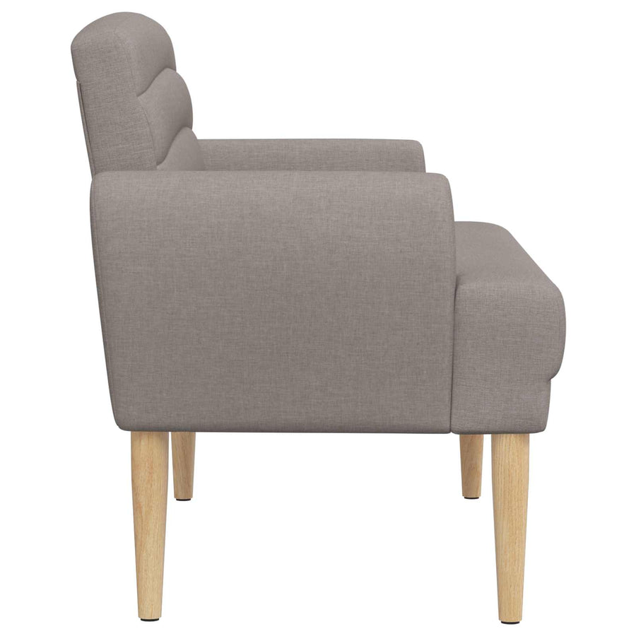 Loungebank met knopencomfort Taupe 116 x 67 x 80 cm Stof