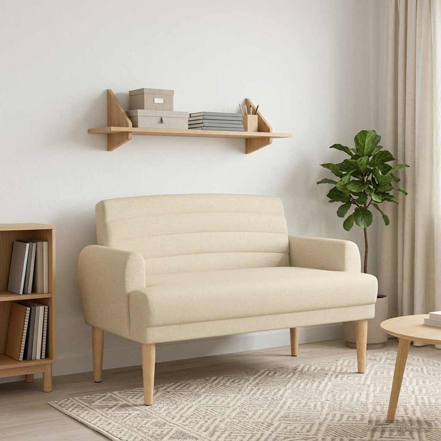 Loungebank met knopencomfort Crèmekleurig 116 x 67 x 80 cm Stof