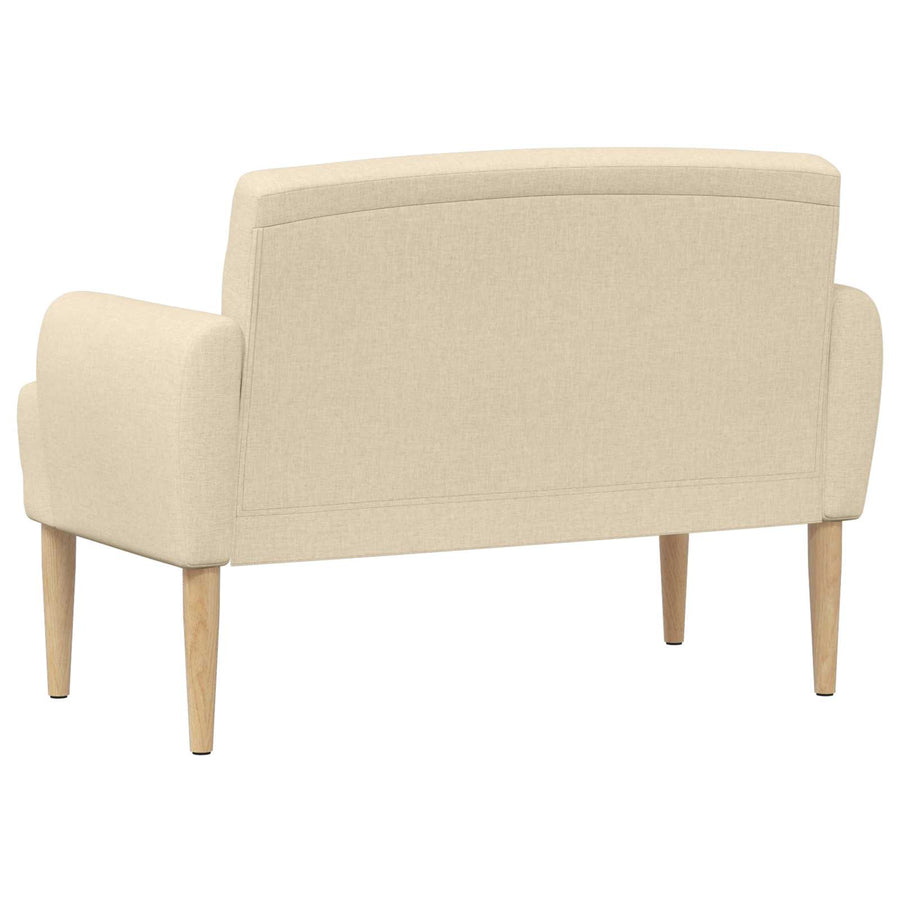 Loungebank met knopencomfort Crèmekleurig 116 x 67 x 80 cm Stof