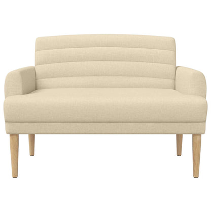 Loungebank met knopencomfort Crèmekleurig 116 x 67 x 80 cm Stof