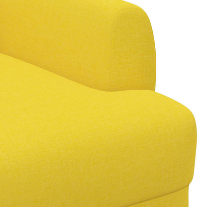 Loungebank met knopencomfort Lichtgeel 116 x 67 x 80 cm Stof