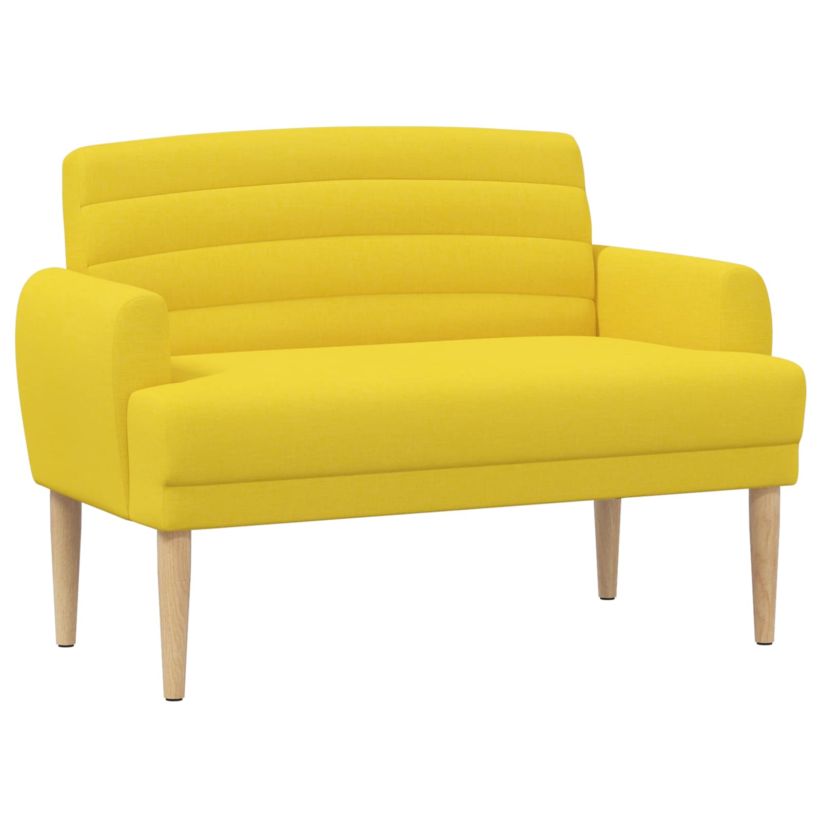 Loungebank met knopencomfort Lichtgeel 116 x 67 x 80 cm Stof