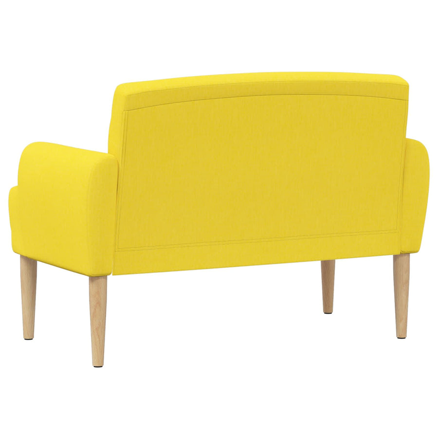 Loungebank met knopencomfort Lichtgeel 116 x 67 x 80 cm Stof