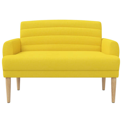 Loungebank met knopencomfort Lichtgeel 116 x 67 x 80 cm Stof