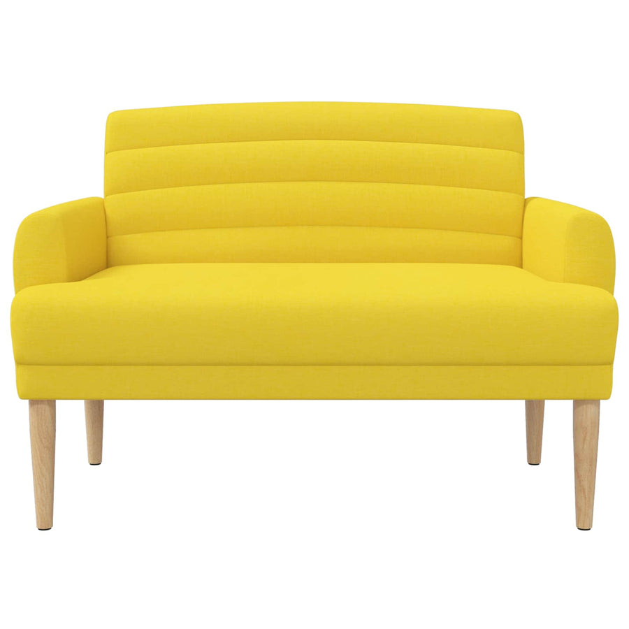 Loungebank met knopencomfort Lichtgeel 116 x 67 x 80 cm Stof