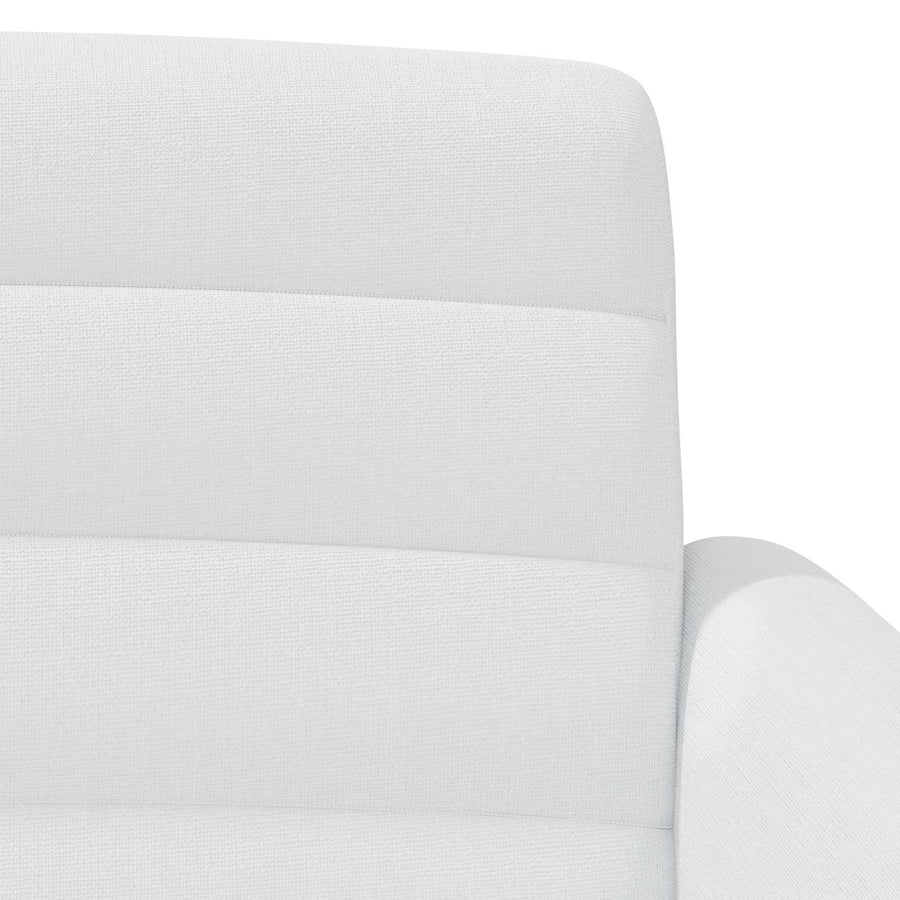Loungebank met knopencomfort Wit 116 x 67 x 80 cm Stof