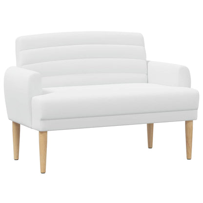 Loungebank met knopencomfort Wit 116 x 67 x 80 cm Stof