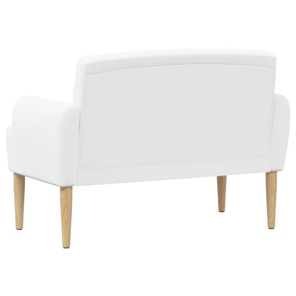 Loungebank met knopencomfort Wit 116 x 67 x 80 cm Stof
