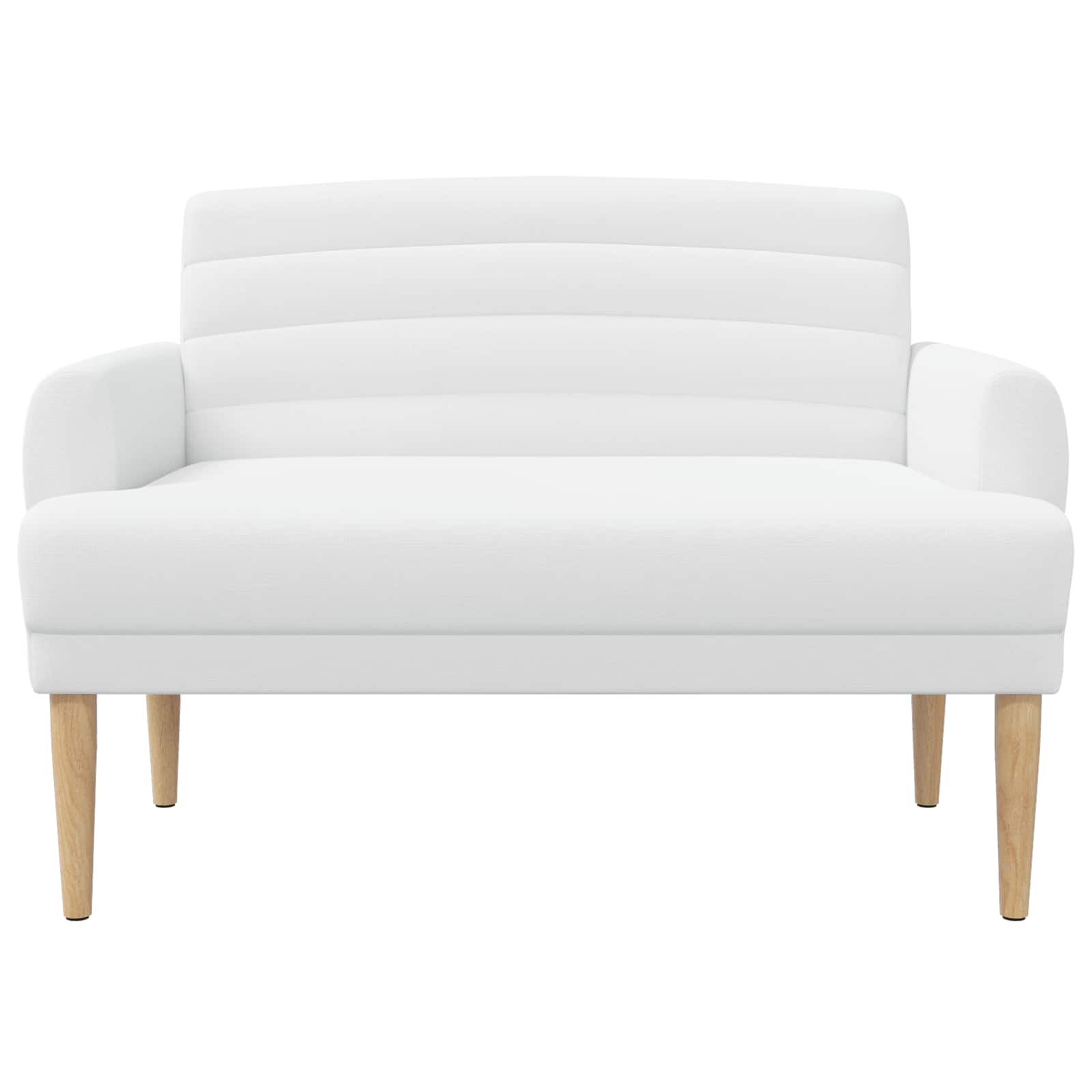 Loungebank met knopencomfort Wit 116 x 67 x 80 cm Stof