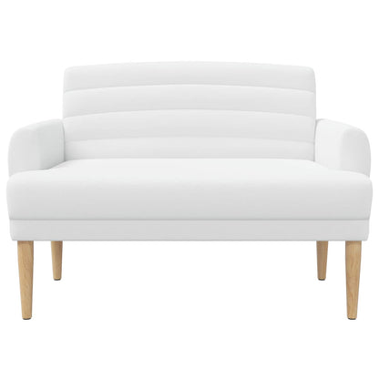 Loungebank met knopencomfort Wit 116 x 67 x 80 cm Stof
