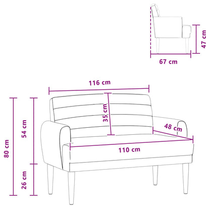 Loungebank met knopencomfort Roze 116 x 67 x 80 cm Stof