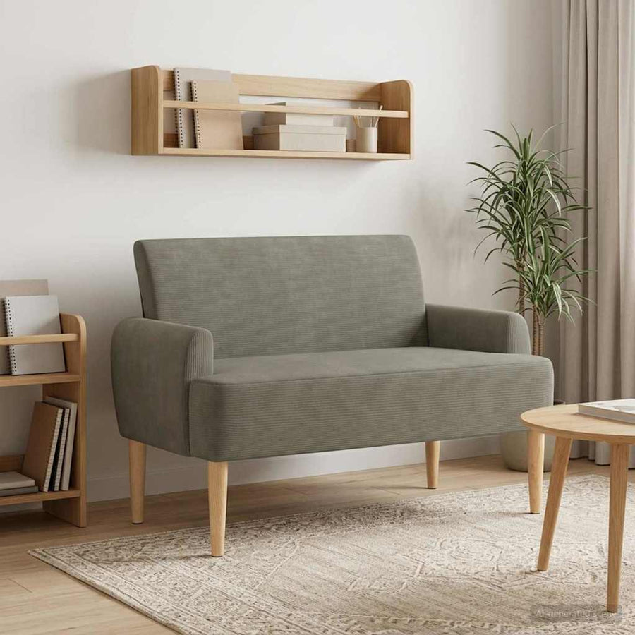 Loungebank met knopencomfort Lichtgrijs 116 x 67 x 81 cm