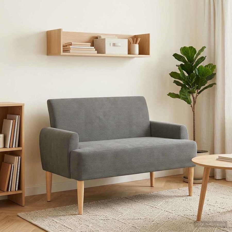 Loungebank met knopencomfort Donkergrijs 116 x 67 x 81 cm