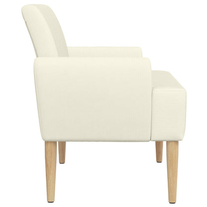 Loungebank met knopencomfort Crèmekleurig 116 x 67 x 81 cm