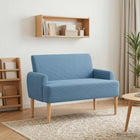 Loungebank met knopencomfort Blauw 116 x 67 x 81 cm Katoen Stof