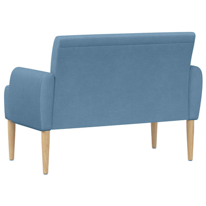 Loungebank met knopencomfort Blauw 116 x 67 x 81 cm Katoen Stof
