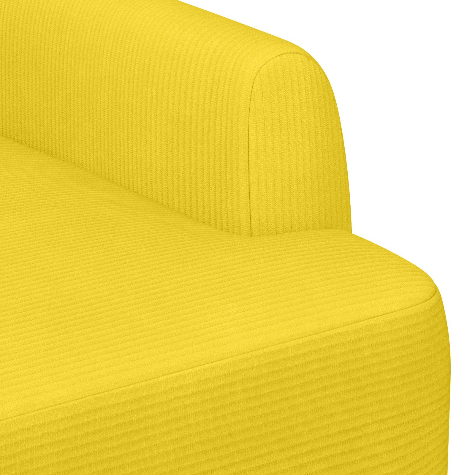 Loungebank met knopencomfort Lichtgeel 116 x 67 x 81 cm
