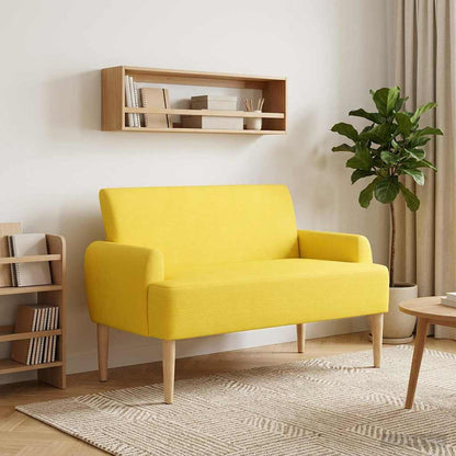 Loungebank met knopencomfort Lichtgeel 116 x 67 x 81 cm