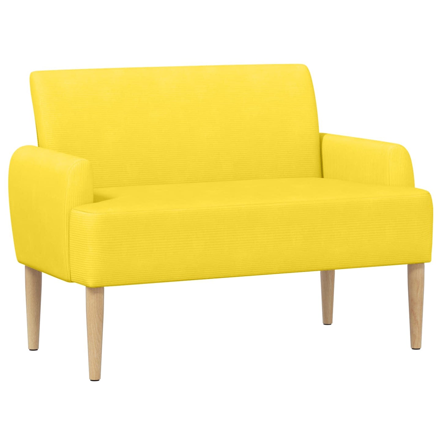 Loungebank met knopencomfort Lichtgeel 116 x 67 x 81 cm