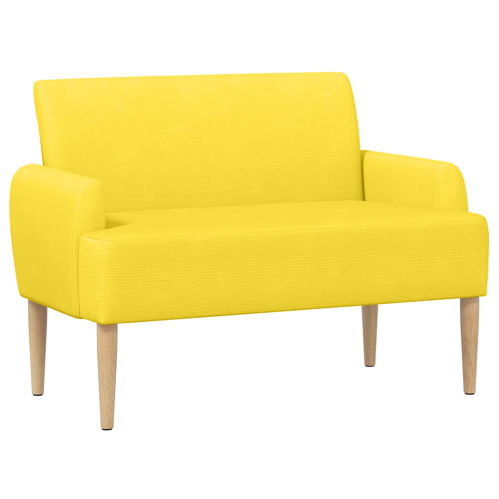 Loungebank met knopencomfort Lichtgeel 116 x 67 x 81 cm