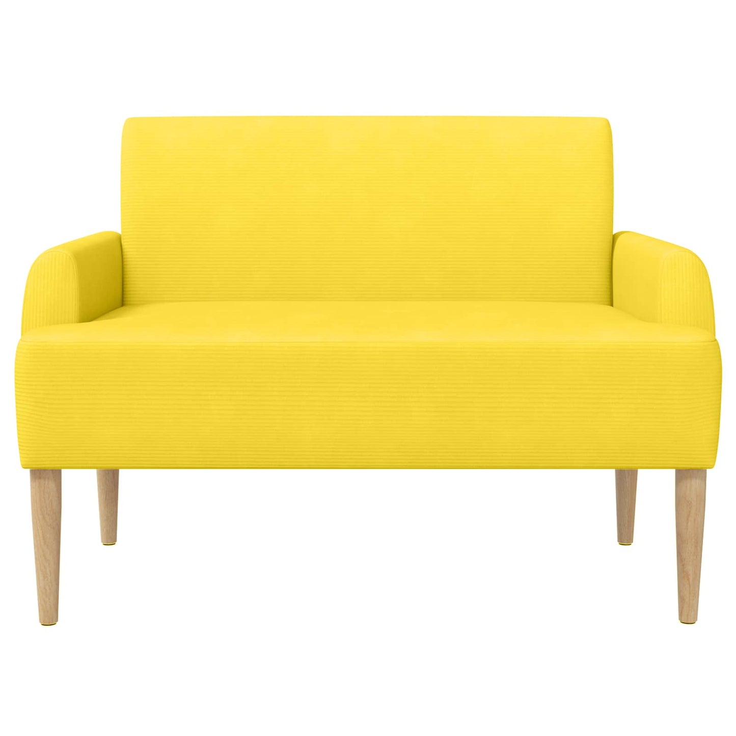 Loungebank met knopencomfort Lichtgeel 116 x 67 x 81 cm