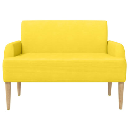 Loungebank met knopencomfort Lichtgeel 116 x 67 x 81 cm