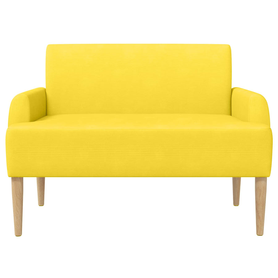 Loungebank met knopencomfort Lichtgeel 116 x 67 x 81 cm