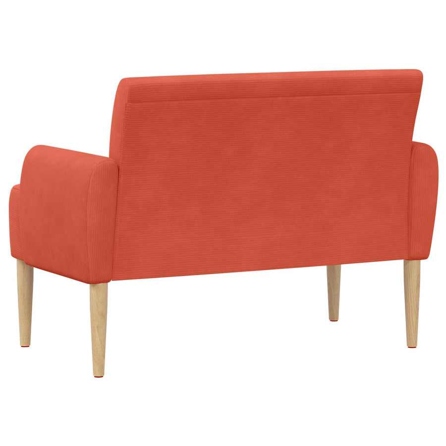 Loungebank met knopencomfort Rood-oranje 116 x 67 x 81 cm