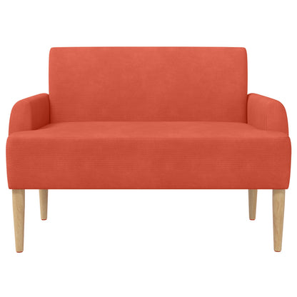 Loungebank met knopencomfort Rood-oranje 116 x 67 x 81 cm