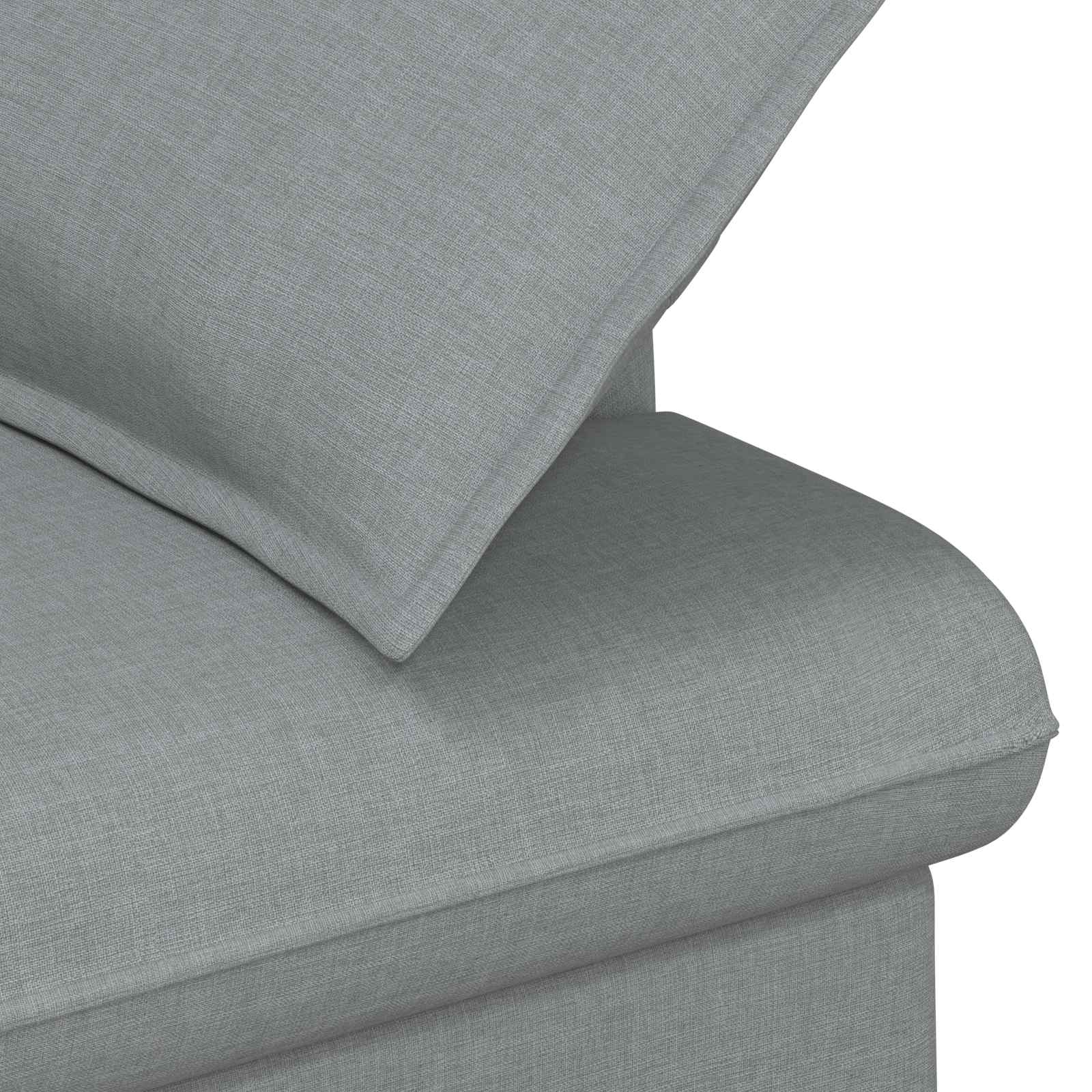 Loungebank met knopencomfort Lichtgrijs 111 x 68 x 80 cm Stof