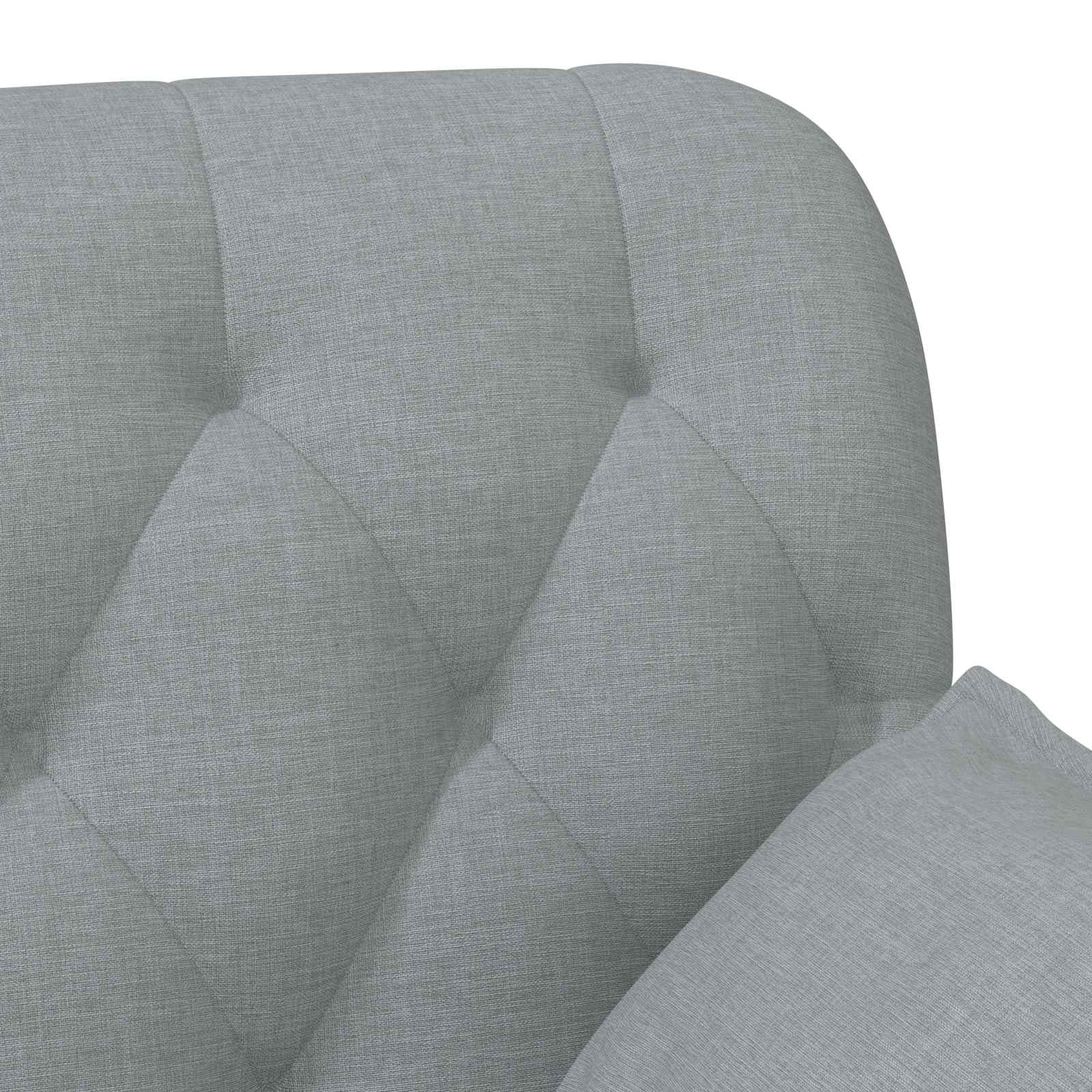 Loungebank met knopencomfort Lichtgrijs 111 x 68 x 80 cm Stof