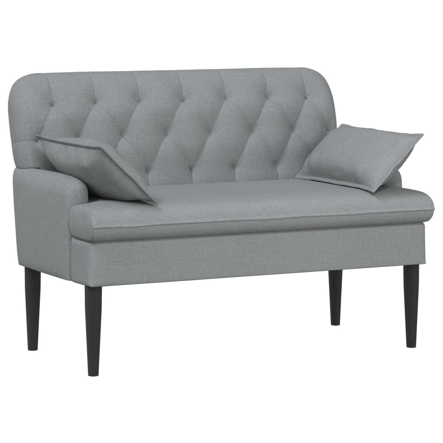 Loungebank met knopencomfort Lichtgrijs 111 x 68 x 80 cm Stof