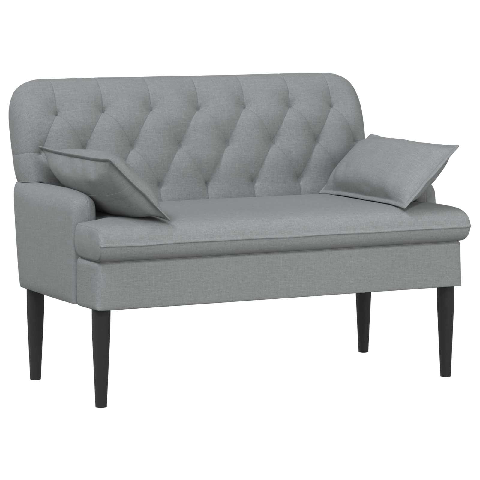 Loungebank met knopencomfort Lichtgrijs 111 x 68 x 80 cm Stof
