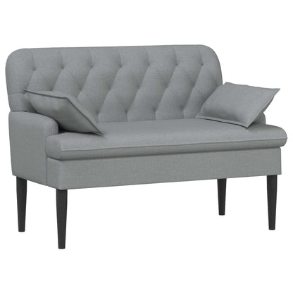 Loungebank met knopencomfort Lichtgrijs 111 x 68 x 80 cm Stof
