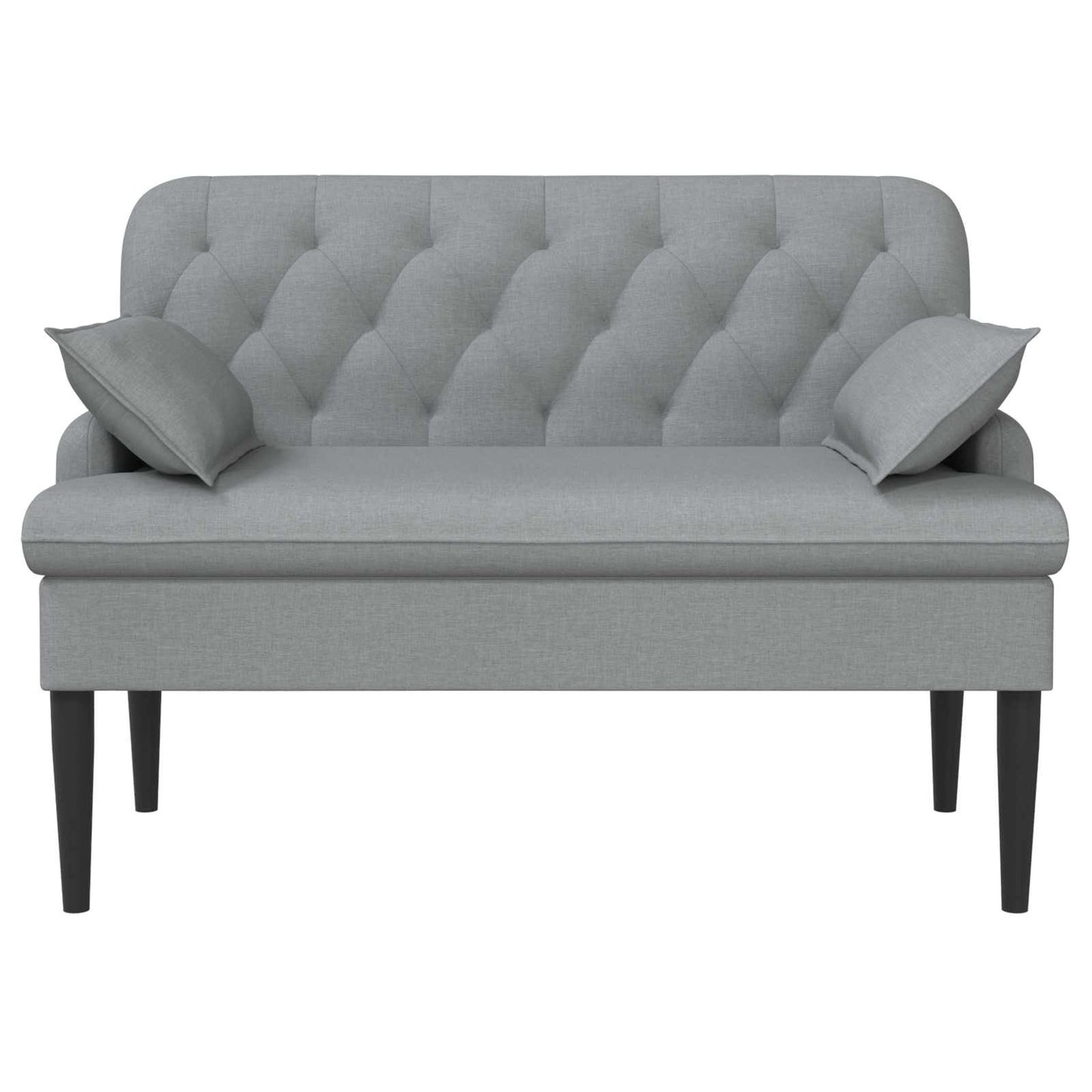 Loungebank met knopencomfort Lichtgrijs 111 x 68 x 80 cm Stof