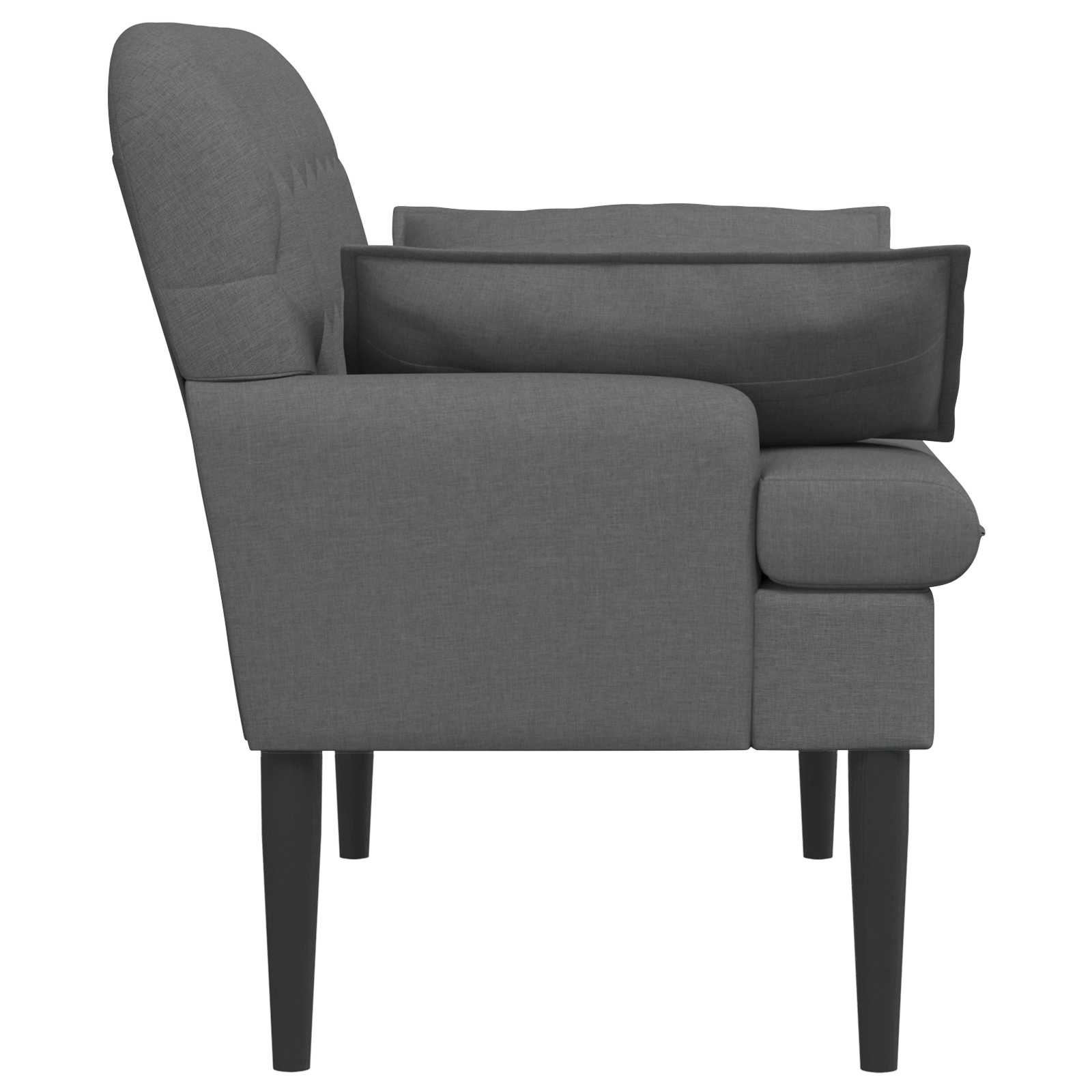 Loungebank met knopencomfort Donkergrijs 111 x 68 x 80 cm Stof