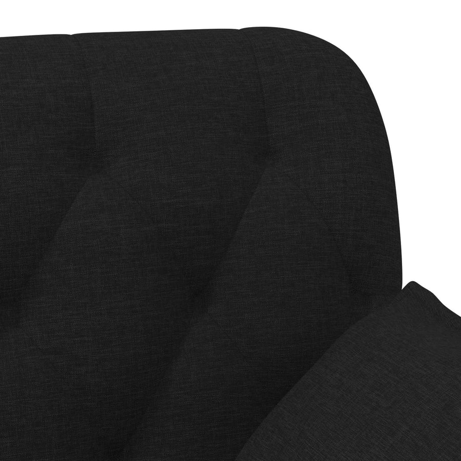 Loungebank met knopencomfort Zwart 111 x 68 x 80 cm Stof