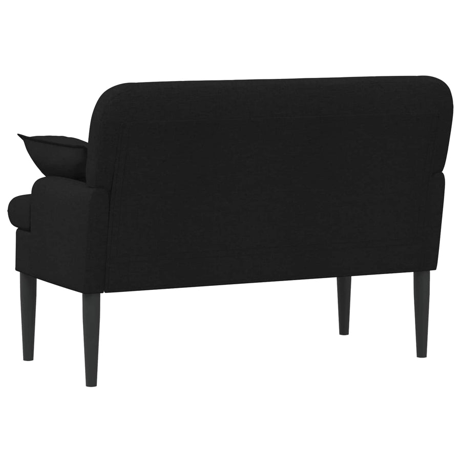 Loungebank met knopencomfort Zwart 111 x 68 x 80 cm Stof