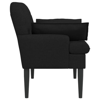 Loungebank met knopencomfort Zwart 111 x 68 x 80 cm Stof