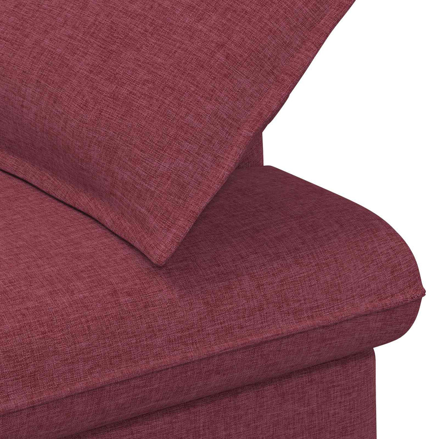 Loungebank met knopencomfort Wijnrood 111 x 68 x 80 cm Stof