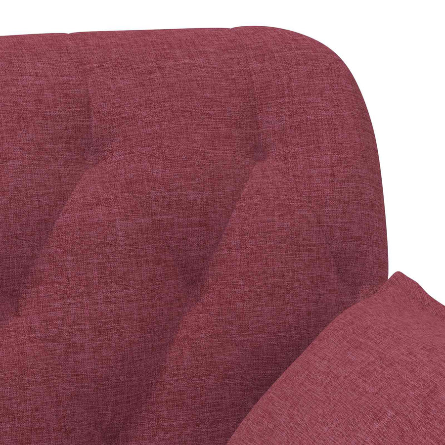 Loungebank met knopencomfort Wijnrood 111 x 68 x 80 cm Stof