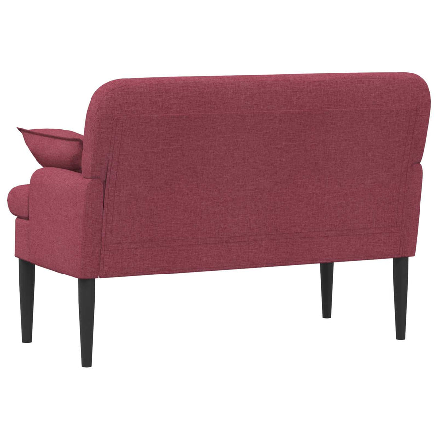 Loungebank met knopencomfort Wijnrood 111 x 68 x 80 cm Stof