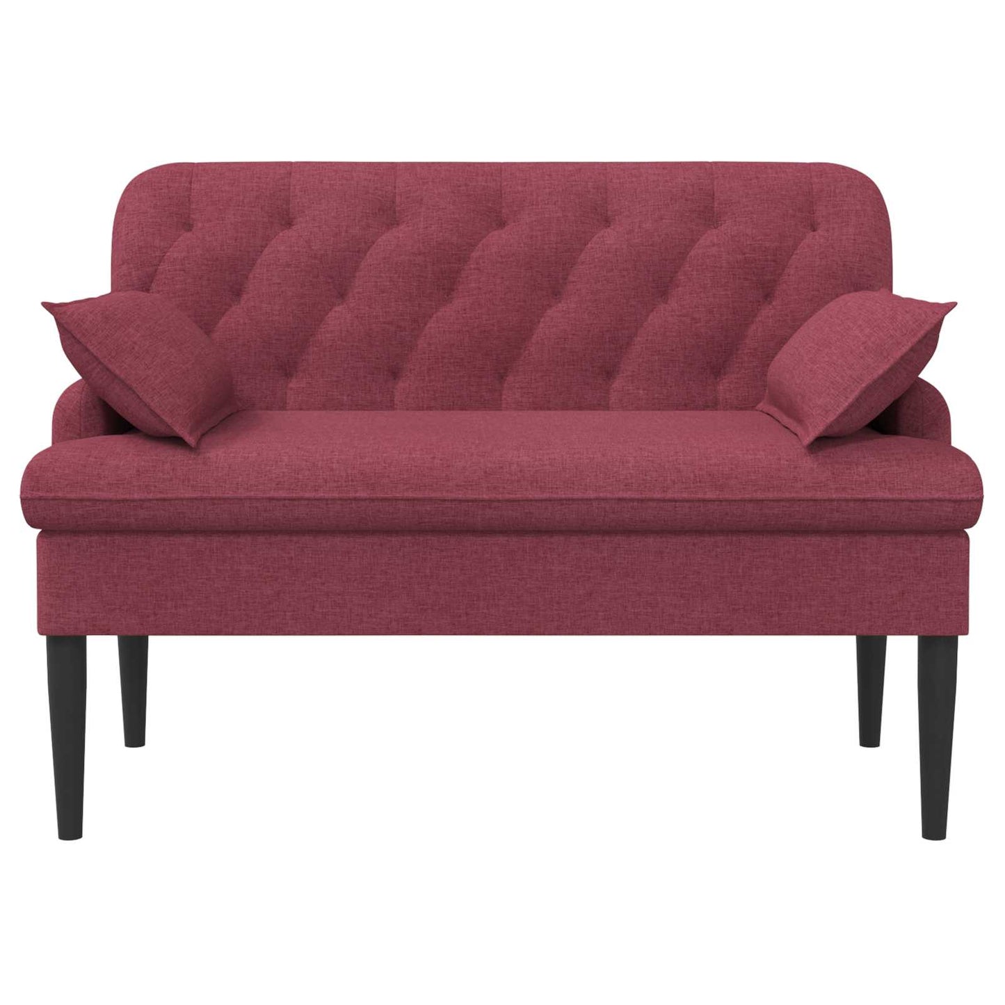 Loungebank met knopencomfort Wijnrood 111 x 68 x 80 cm Stof