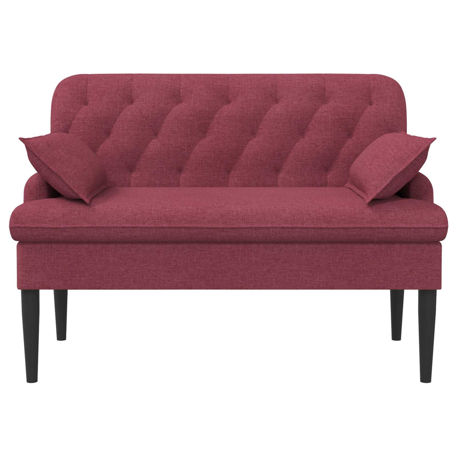 Loungebank met knopencomfort Wijnrood 111 x 68 x 80 cm Stof